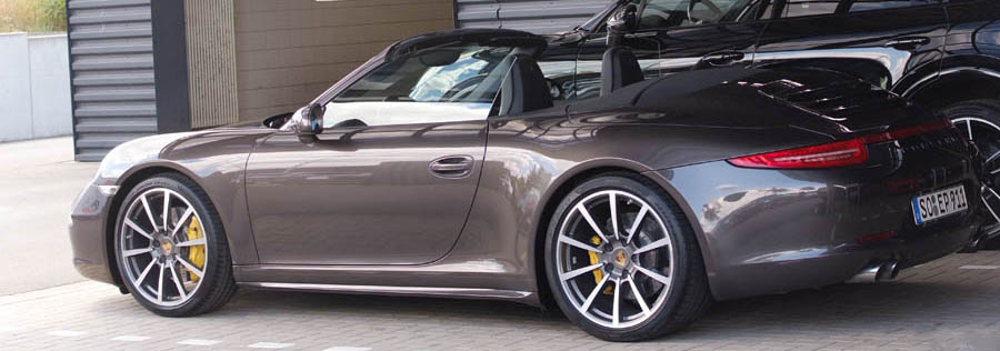 Importation Porsche occasion 991 4S cabriolet kit puissance 430 cv phase 1 Brun Anthracite
