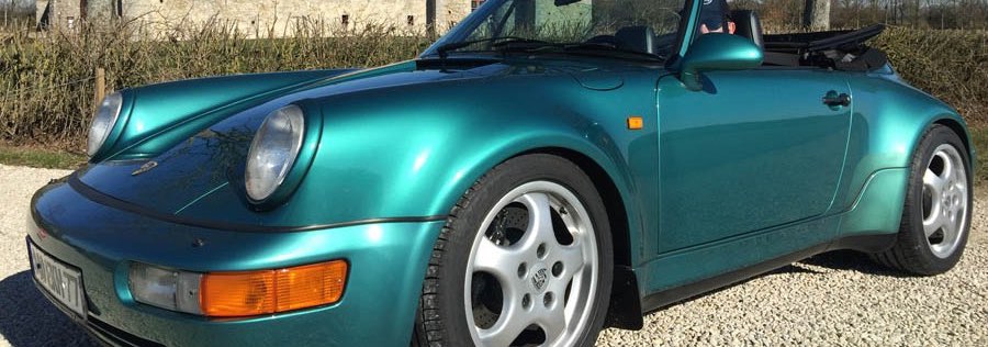 Importation Porsche occasion 964 turbo look cabriolet